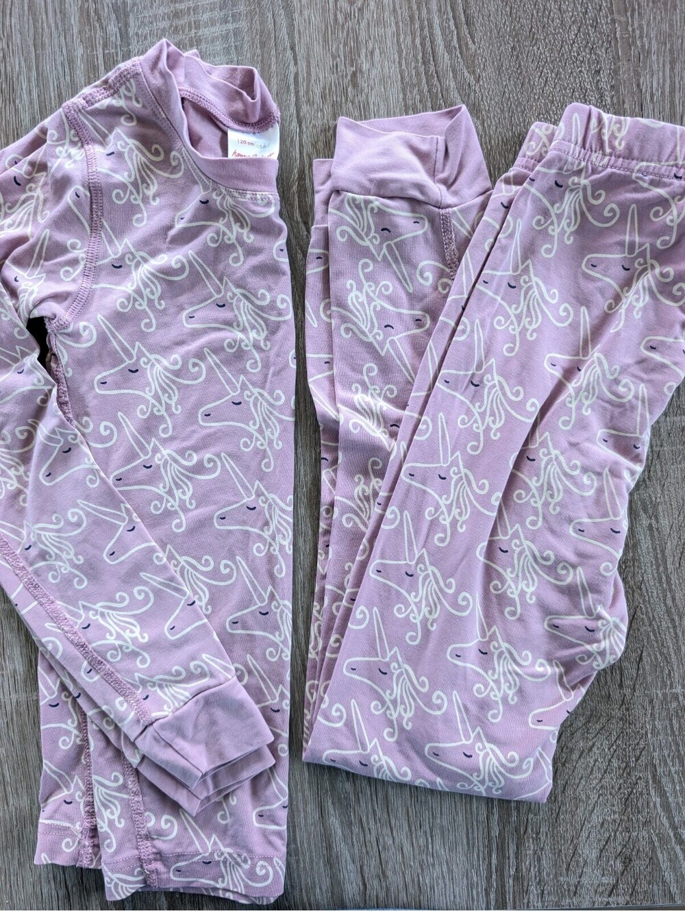 Hanna Andersson Hannasoft Unicorn Pajamas Tencel Long Sleeve Pants Set Size 6-7